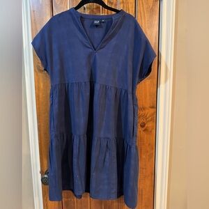 GAP Women’s  Navy Blue V-Neck Short Sleeve Dress